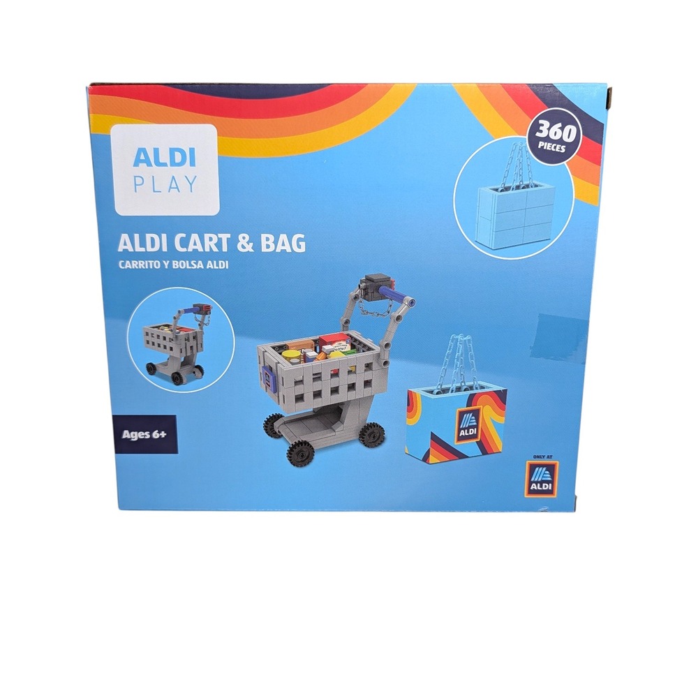 Aldi Play‎ Building Blocks Cart and Bag Toy 360 Pieces Ages 6+ Brand New